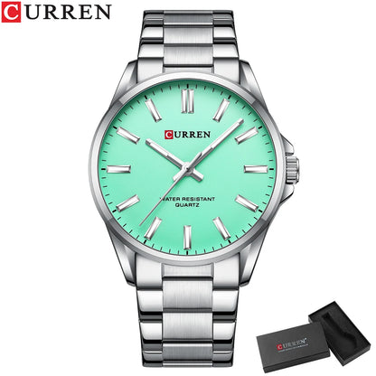 CURREN Classic Fashion Brand Watches for Men Business Quartz Luminous Hands Wristwatches with Stainless Steel Strap