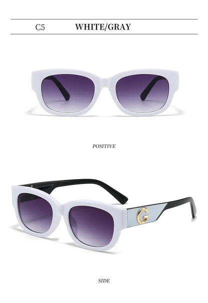 Luxury G Brand Women Sunglasses Stylish Square Men Glasses Trendy Fashion Unisex Designer Eyewear UV400
