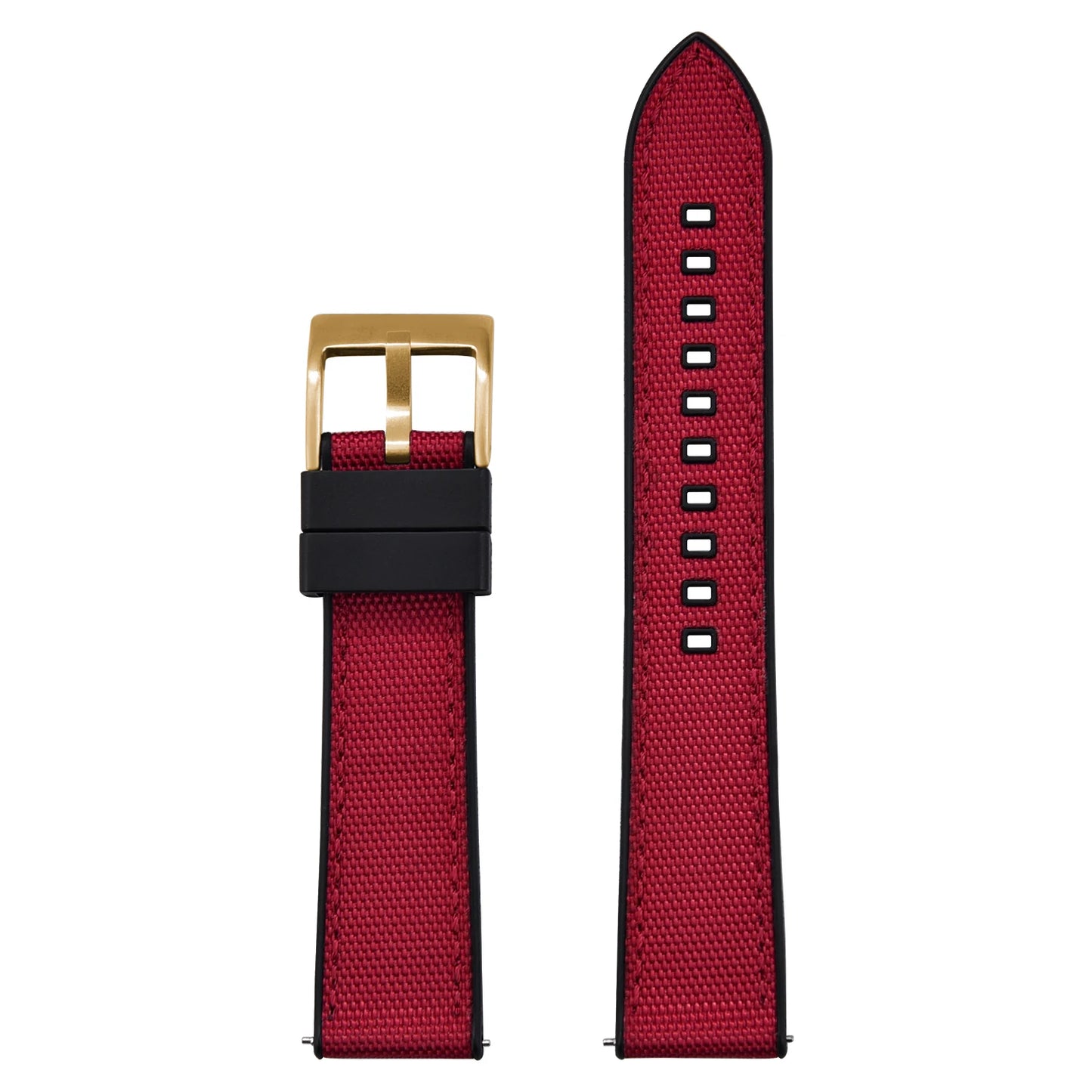 High Quality Hybrid Nylon FKM Watch Strap 20mm 22mm Quick Release Fluoro Rubber Nylon Watchbands For Each Brand Diving Watches