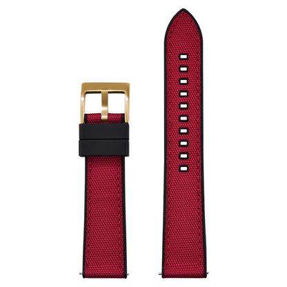 High Quality Hybrid Nylon FKM Watch Strap 20mm 22mm Quick Release Fluoro Rubber Nylon Watchbands For Each Brand Diving Watches