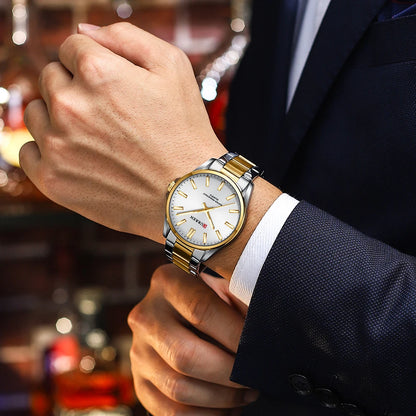 CURREN Classic Fashion Brand Watches for Men Business Quartz Luminous Hands Wristwatches with Stainless Steel Strap