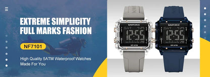 NAVIFORCE Original Watches for Men Waterproof Quartz Wristwatch Silicone Strap Luminous Date Male Watch Casual Reloj Hombre 2025
