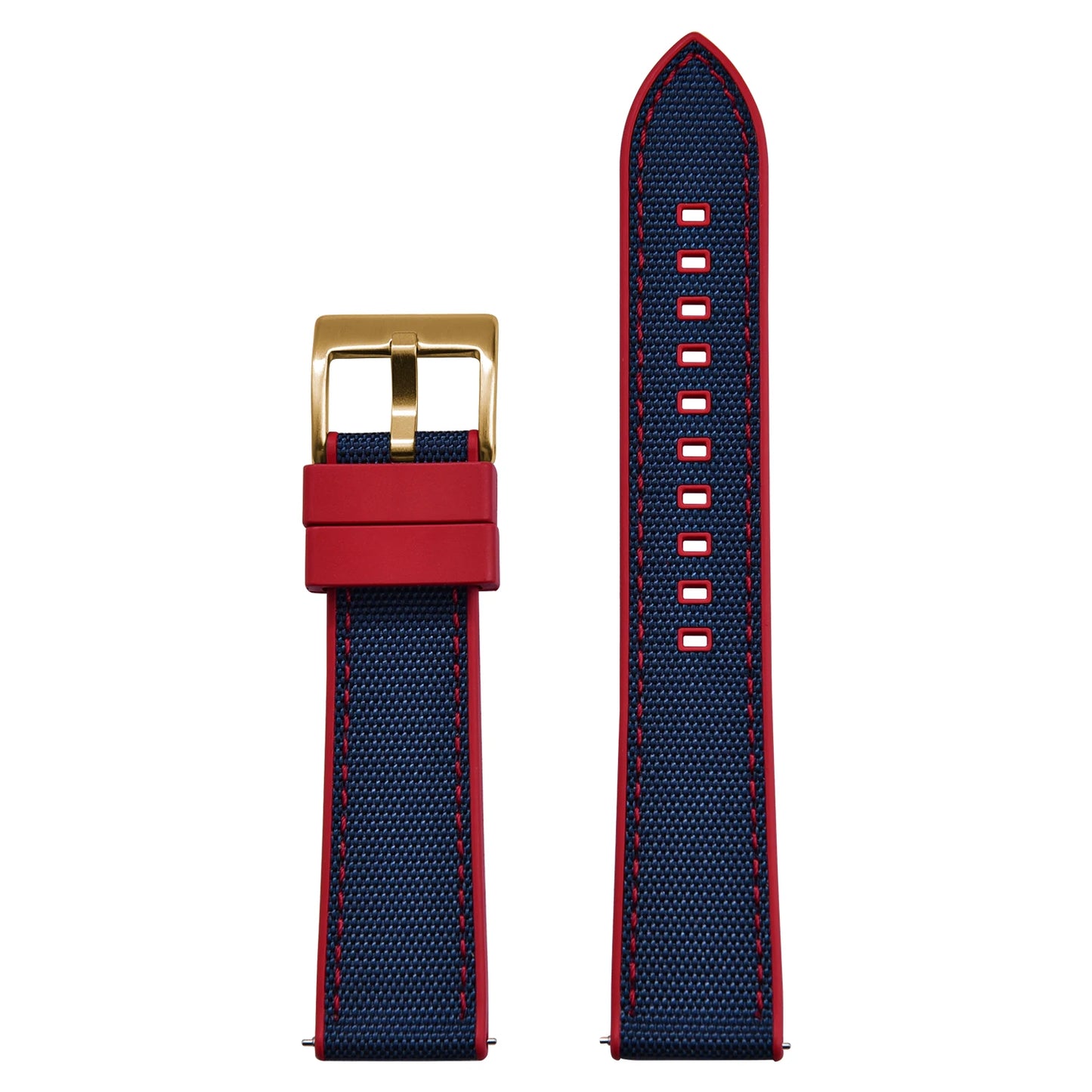 High Quality Hybrid Nylon FKM Watch Strap 20mm 22mm Quick Release Fluoro Rubber Nylon Watchbands For Each Brand Diving Watches