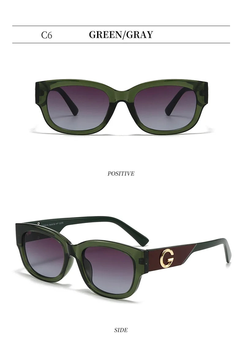 Luxury G Brand Women Sunglasses Stylish Square Men Glasses Trendy Fashion Unisex Designer Eyewear UV400