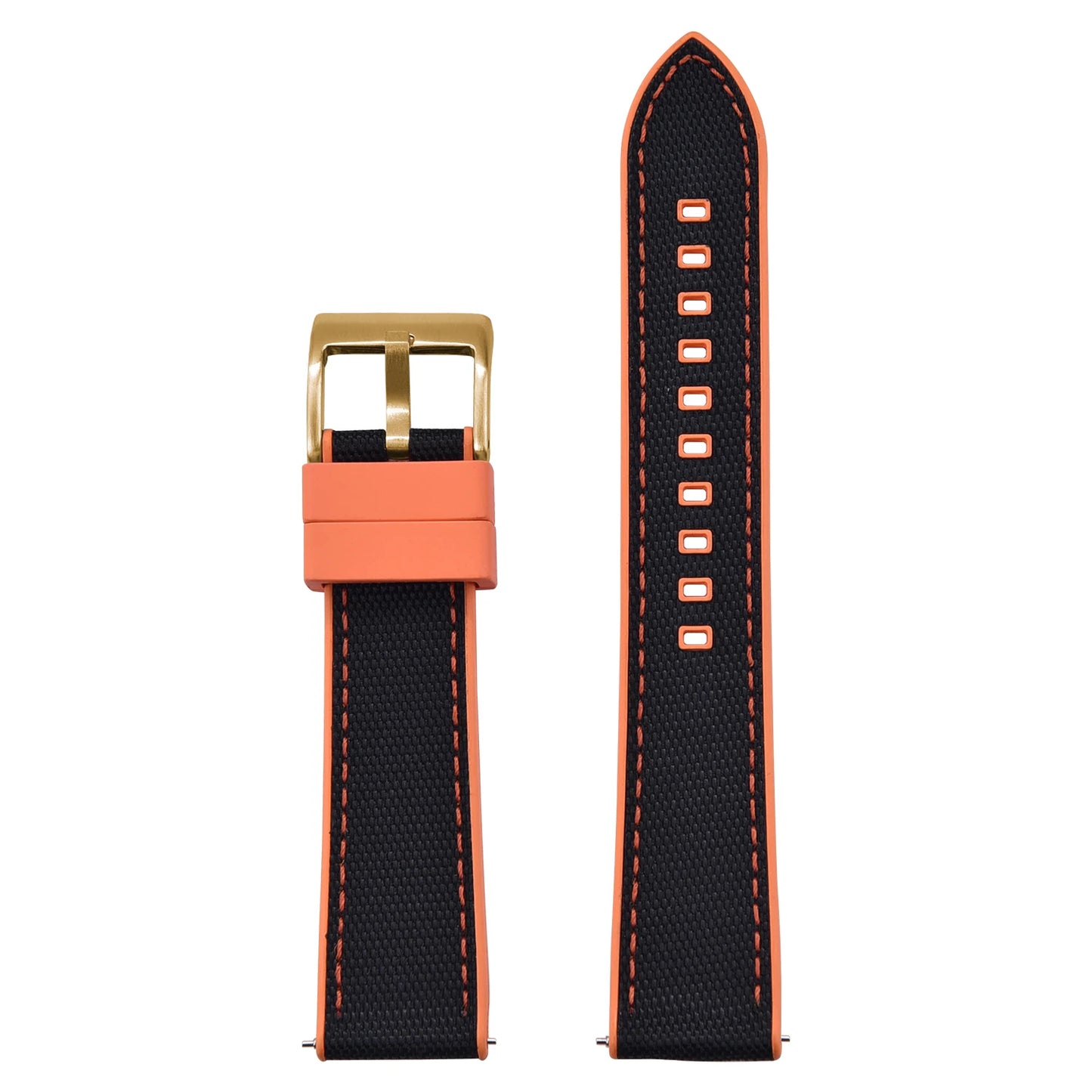 High Quality Hybrid Nylon FKM Watch Strap 20mm 22mm Quick Release Fluoro Rubber Nylon Watchbands For Each Brand Diving Watches