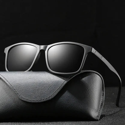 Luxury Men Sunglasses Fashion Vintage Square Ultra Light Frame Driving Fishing Sun Glasses For Man Eyewear