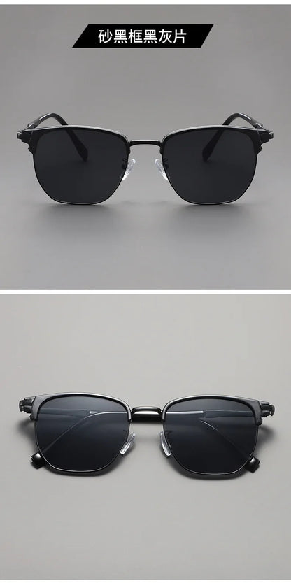 Luxury Square Sunglasses Men Women Brand Designer Trend Alloy Frame Sun Glasses Vintage Gradient Male Female Oculos