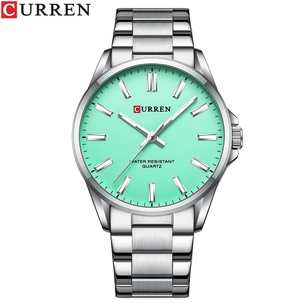 CURREN Classic Fashion Brand Watches for Men Business Quartz Luminous Hands Wristwatches with Stainless Steel Strap