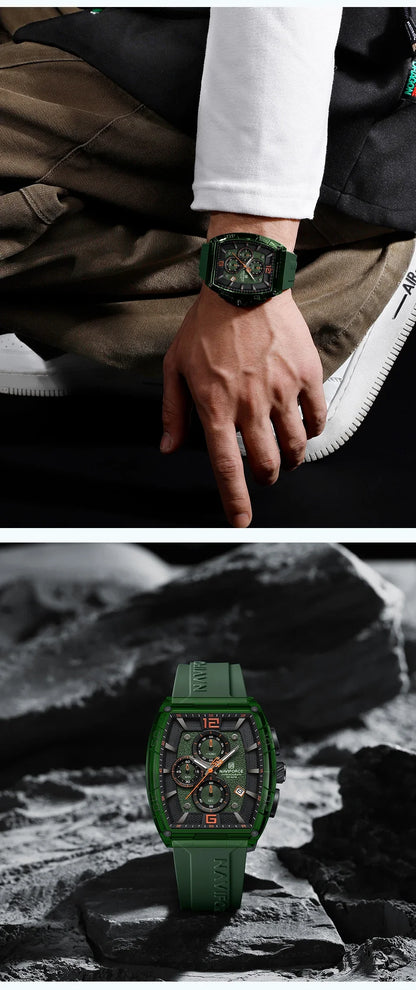 NAVIFORCE Original Watches for Men Waterproof Quartz Wristwatch Silicone Strap Luminous Date Male Watch Casual Reloj Hombre 2025