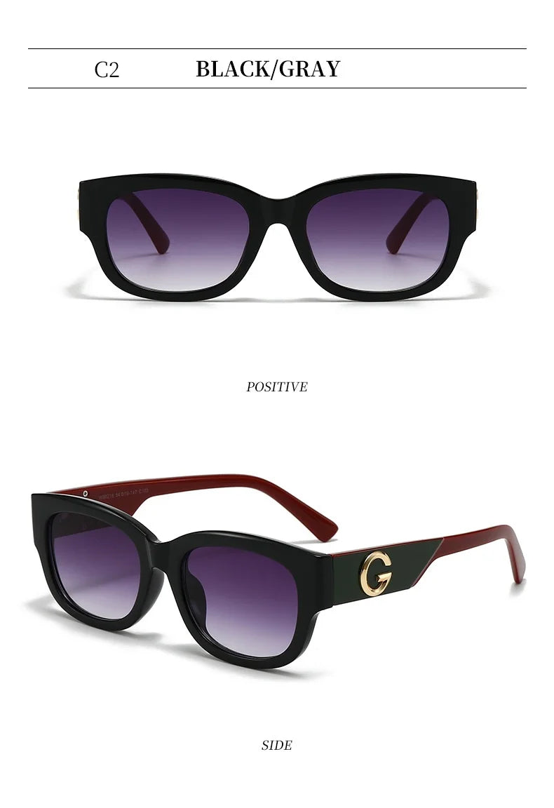 Luxury G Brand Women Sunglasses Stylish Square Men Glasses Trendy Fashion Unisex Designer Eyewear UV400