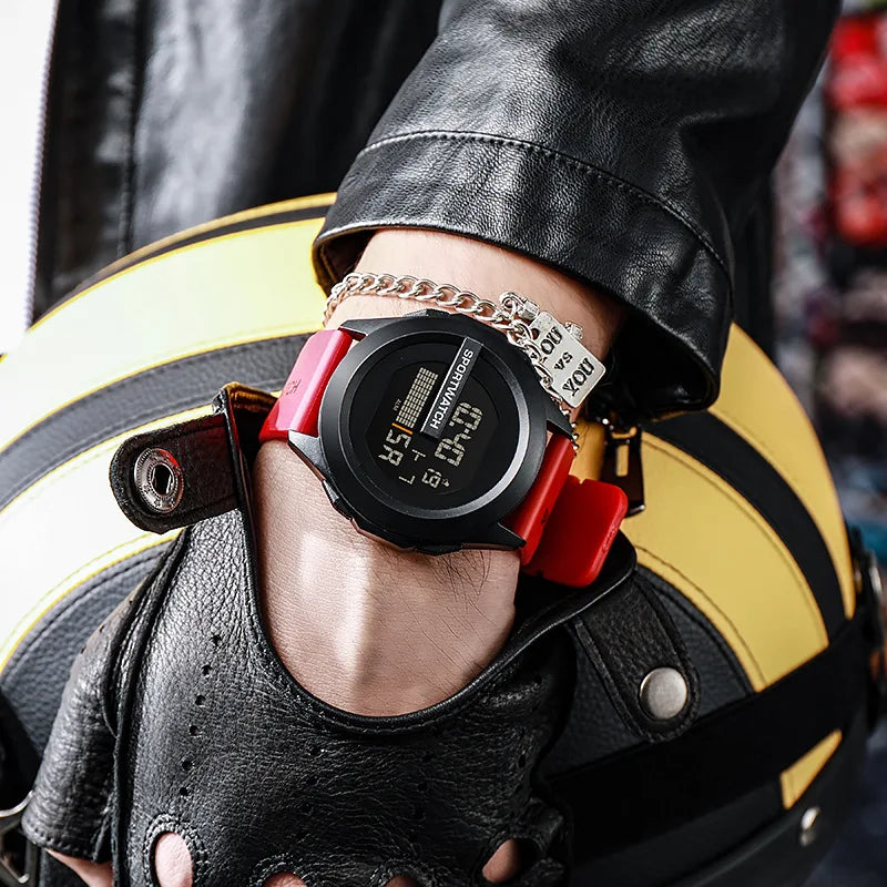 MAYZHISU Men's LED Digital Watch Man Sport Watches Male Electronic Wrist Watch Multifunction Military Sports Watches Clock