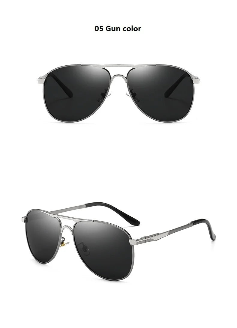 Luxury Pilot  Sunglasses Men Women Driving Fishing Retro Sun Glasses Brand Designer Male Metal Sunglasses For Man