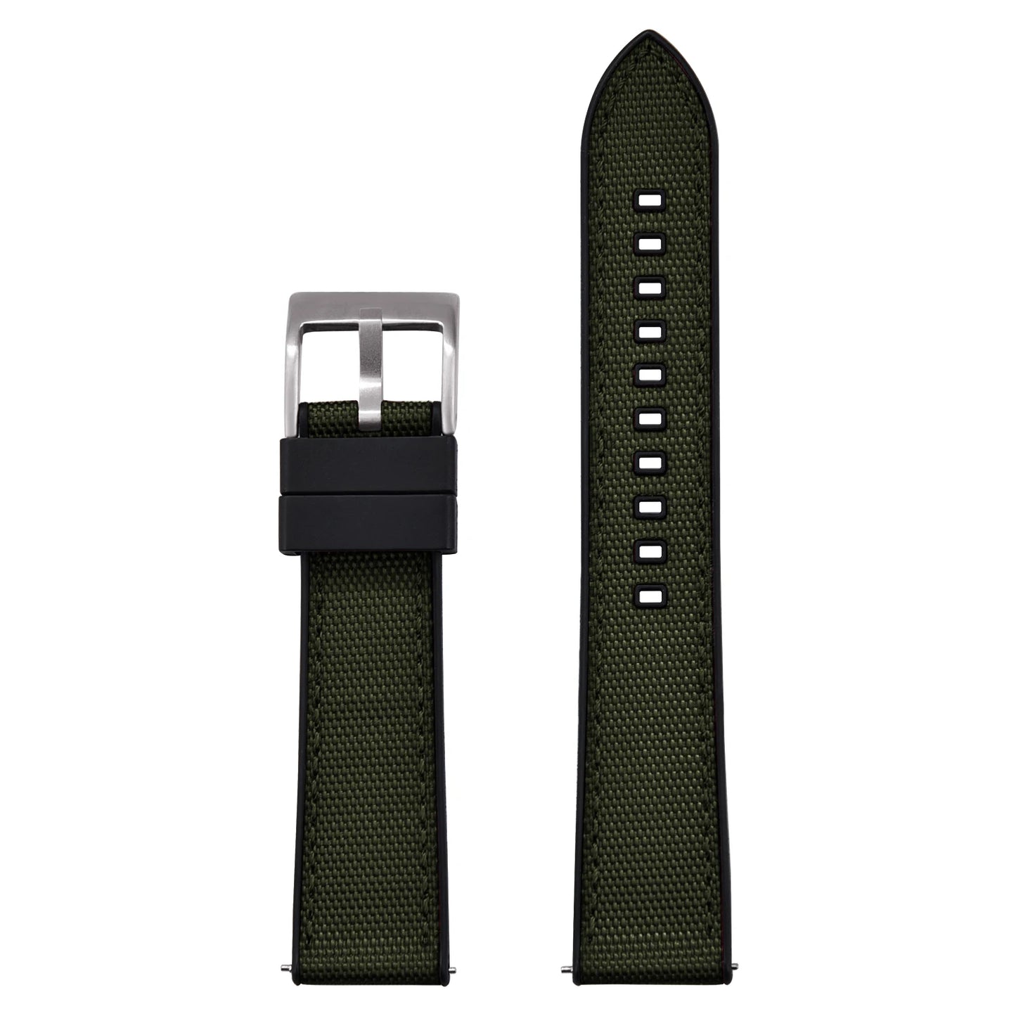 High Quality Hybrid Nylon FKM Watch Strap 20mm 22mm Quick Release Fluoro Rubber Nylon Watchbands For Each Brand Diving Watches