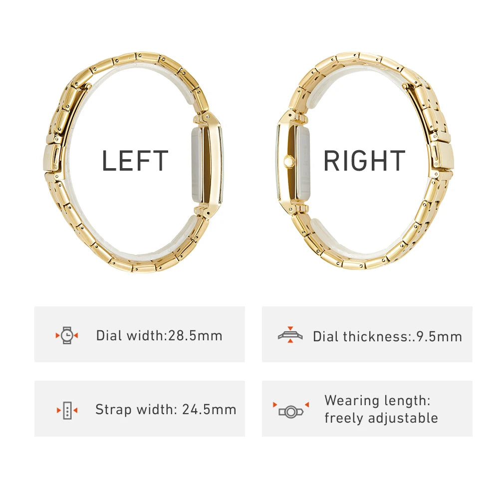 LIEBIG Simple Luxury Stainless Steel Strap Quartz Waterproof Wristwatch For Men Women Simple Business Watches Clock Reloj Hombre