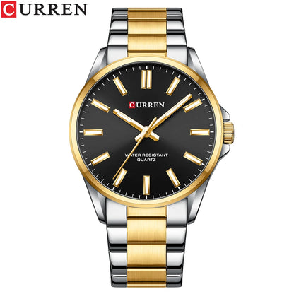 CURREN Classic Fashion Brand Watches for Men Business Quartz Luminous Hands Wristwatches with Stainless Steel Strap