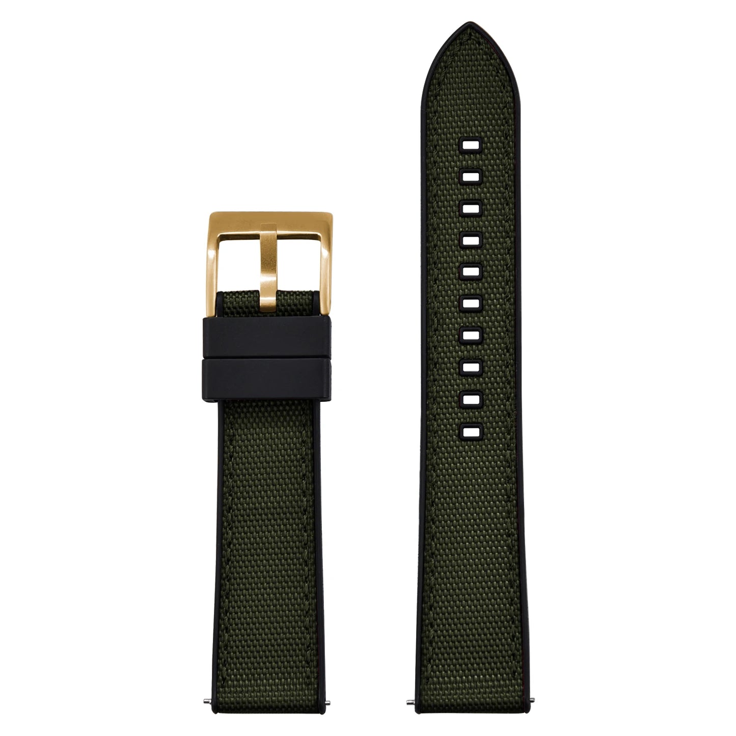 High Quality Hybrid Nylon FKM Watch Strap 20mm 22mm Quick Release Fluoro Rubber Nylon Watchbands For Each Brand Diving Watches