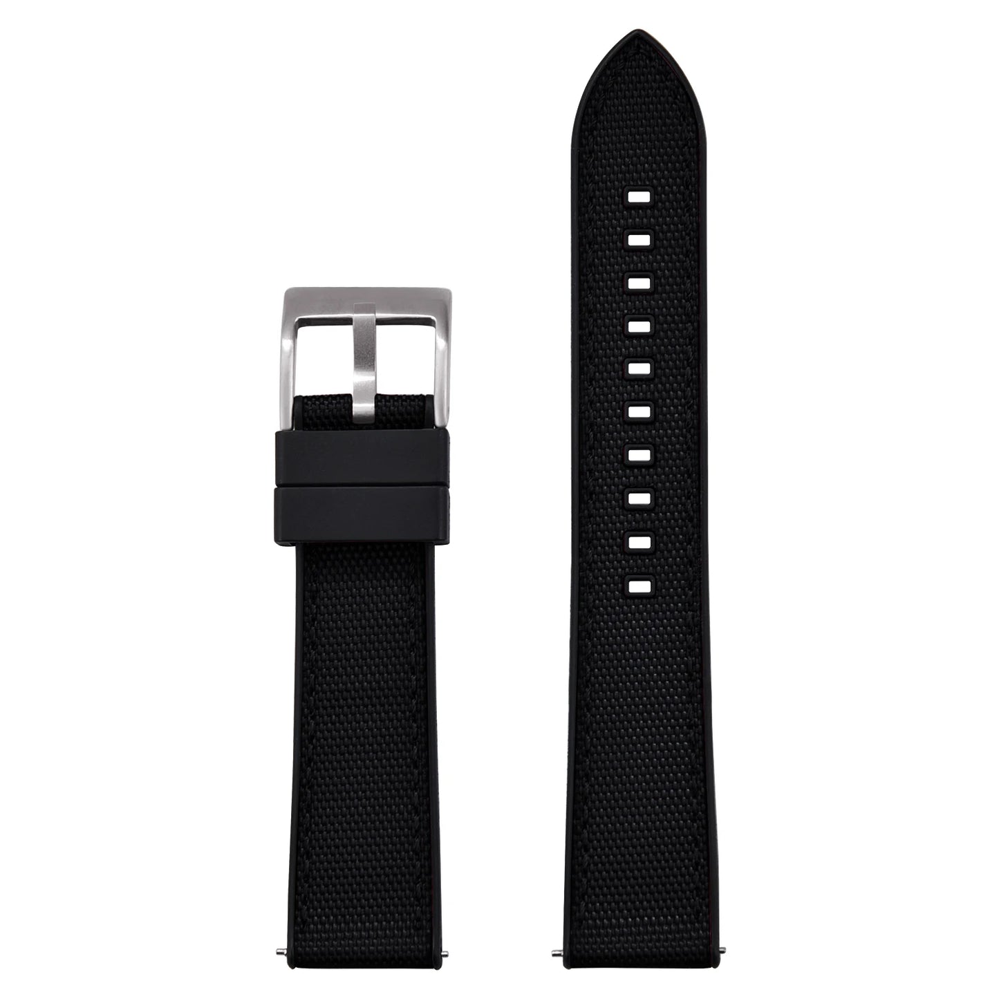 High Quality Hybrid Nylon FKM Watch Strap 20mm 22mm Quick Release Fluoro Rubber Nylon Watchbands For Each Brand Diving Watches