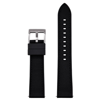 High Quality Hybrid Nylon FKM Watch Strap 20mm 22mm Quick Release Fluoro Rubber Nylon Watchbands For Each Brand Diving Watches