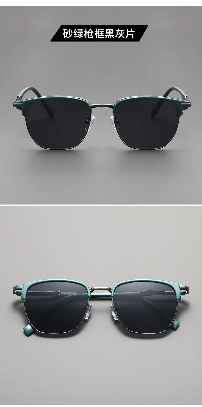 Luxury Square Sunglasses Men Women Brand Designer Trend Alloy Frame Sun Glasses Vintage Gradient Male Female Oculos