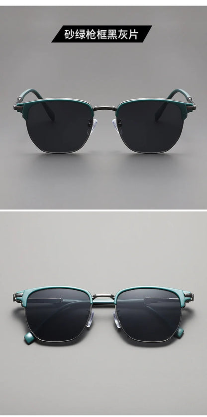 Luxury Square Sunglasses Men Women Brand Designer Trend Alloy Frame Sun Glasses Vintage Gradient Male Female Oculos