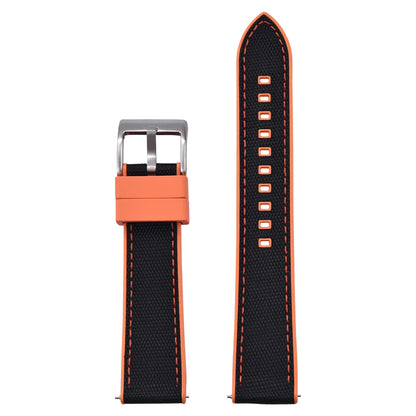 High Quality Hybrid Nylon FKM Watch Strap 20mm 22mm Quick Release Fluoro Rubber Nylon Watchbands For Each Brand Diving Watches