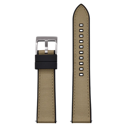 High Quality Hybrid Nylon FKM Watch Strap 20mm 22mm Quick Release Fluoro Rubber Nylon Watchbands For Each Brand Diving Watches