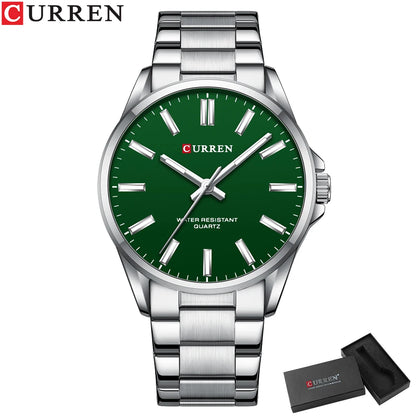 CURREN Classic Fashion Brand Watches for Men Business Quartz Luminous Hands Wristwatches with Stainless Steel Strap