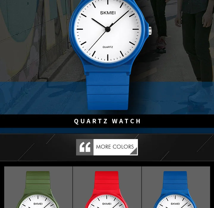SKMEI 1419 Wristwatches Girls Clock Montre Femme Luxury Women Quartz Watches Fashion Silicone Waterproof Simple Sport Women