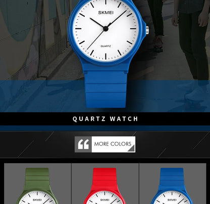 SKMEI 1419 Wristwatches Girls Clock Montre Femme Luxury Women Quartz Watches Fashion Silicone Waterproof Simple Sport Women