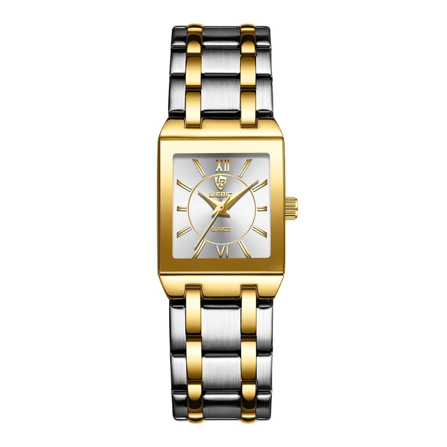 LIEBIG Simple Luxury Stainless Steel Strap Quartz Waterproof Wristwatch For Men Women Simple Business Watches Clock Reloj Hombre