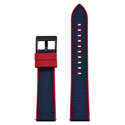 High Quality Hybrid Nylon FKM Watch Strap 20mm 22mm Quick Release Fluoro Rubber Nylon Watchbands For Each Brand Diving Watches