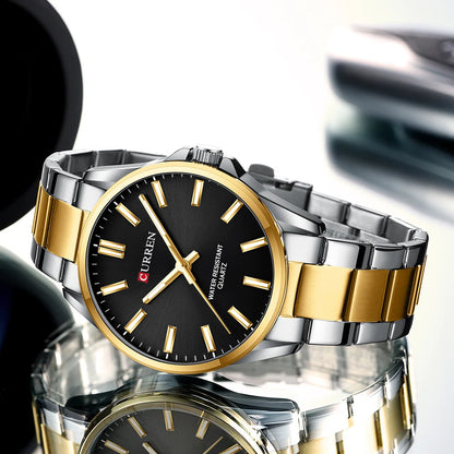 CURREN Classic Fashion Brand Watches for Men Business Quartz Luminous Hands Wristwatches with Stainless Steel Strap
