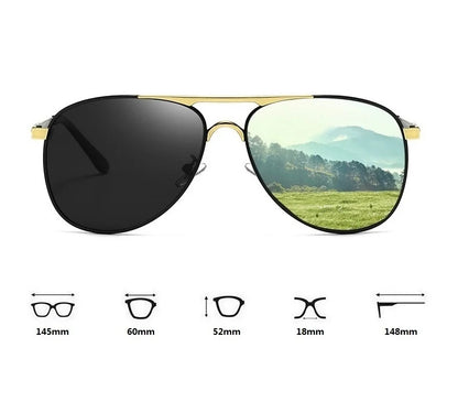 Luxury Pilot  Sunglasses Men Women Driving Fishing Retro Sun Glasses Brand Designer Male Metal Sunglasses For Man