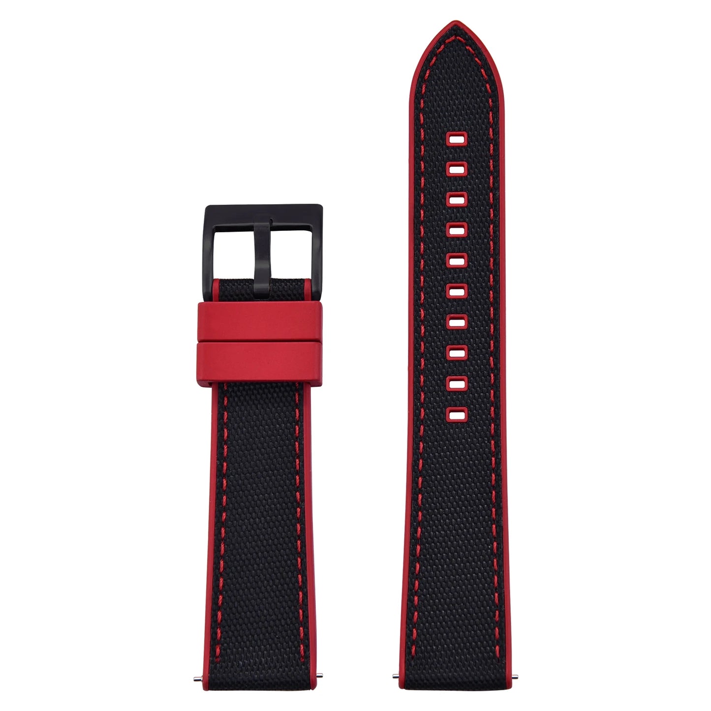 High Quality Hybrid Nylon FKM Watch Strap 20mm 22mm Quick Release Fluoro Rubber Nylon Watchbands For Each Brand Diving Watches