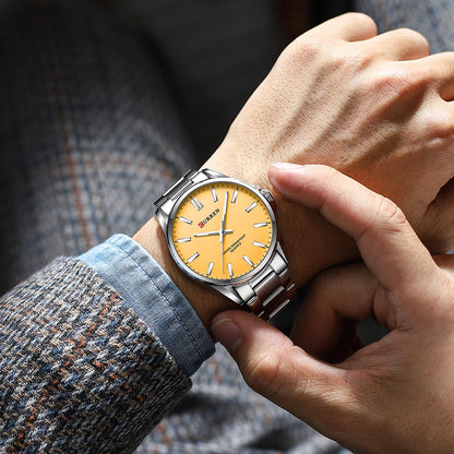 CURREN Classic Fashion Brand Watches for Men Business Quartz Luminous Hands Wristwatches with Stainless Steel Strap