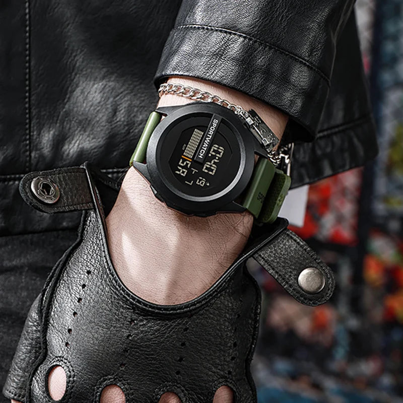 MAYZHISU Men's LED Digital Watch Man Sport Watches Male Electronic Wrist Watch Multifunction Military Sports Watches Clock
