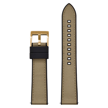 High Quality Hybrid Nylon FKM Watch Strap 20mm 22mm Quick Release Fluoro Rubber Nylon Watchbands For Each Brand Diving Watches