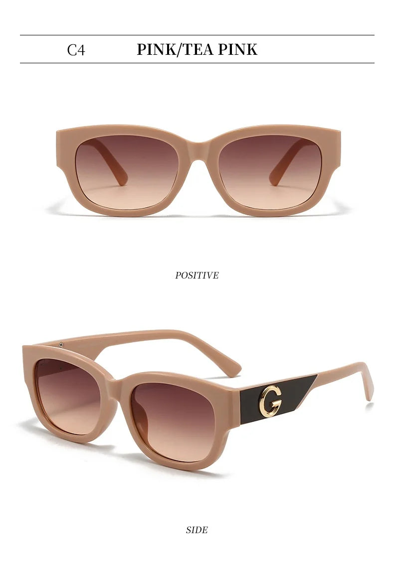 Luxury G Brand Women Sunglasses Stylish Square Men Glasses Trendy Fashion Unisex Designer Eyewear UV400
