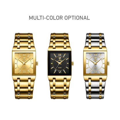 LIEBIG Simple Luxury Stainless Steel Strap Quartz Waterproof Wristwatch For Men Women Simple Business Watches Clock Reloj Hombre