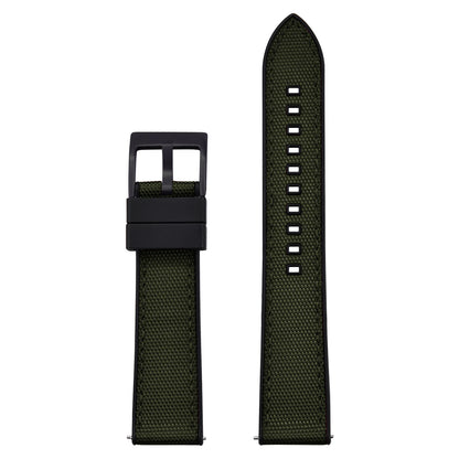 High Quality Hybrid Nylon FKM Watch Strap 20mm 22mm Quick Release Fluoro Rubber Nylon Watchbands For Each Brand Diving Watches