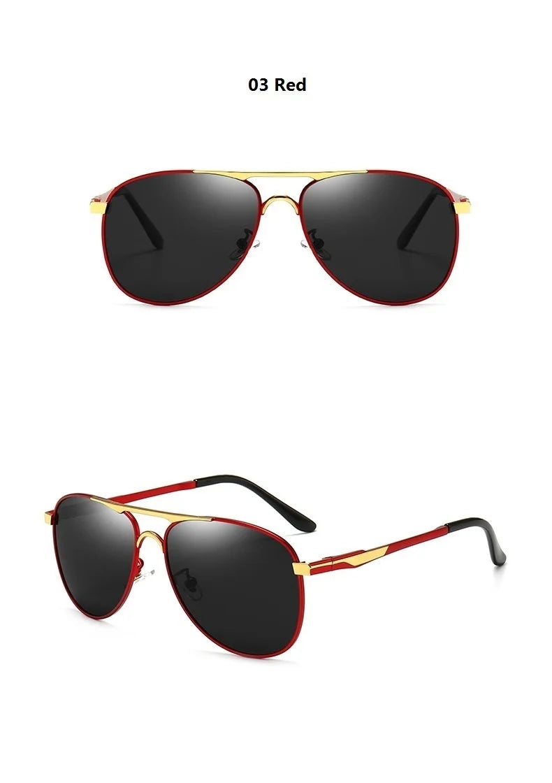 Luxury Pilot  Sunglasses Men Women Driving Fishing Retro Sun Glasses Brand Designer Male Metal Sunglasses For Man