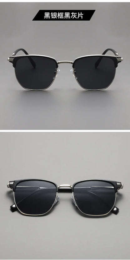 Luxury Square Sunglasses Men Women Brand Designer Trend Alloy Frame Sun Glasses Vintage Gradient Male Female Oculos