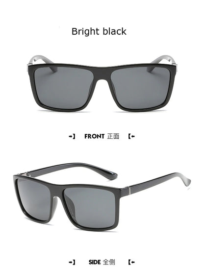 Luxury Square Vintage Polarization Sunglasses for Men Women Fashion Climbing Driving Anti-glare Sun Glasses Male Eyewear UV400