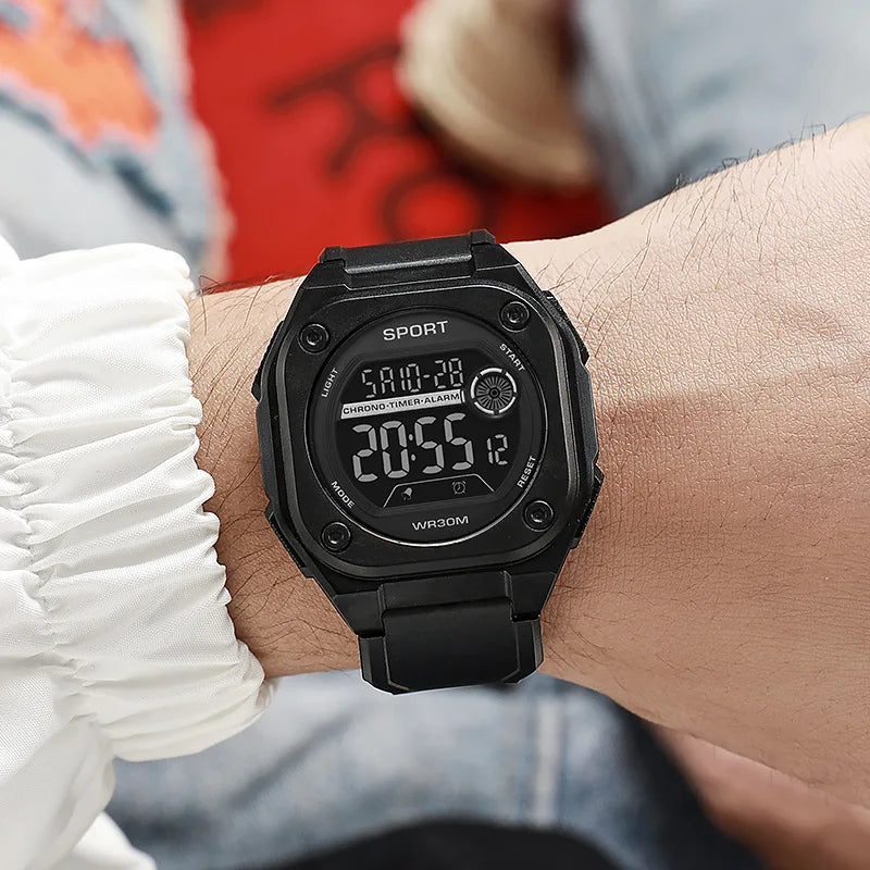 MAYZHISU Men's LED Digital Watch Man Sport Watches Male Electronic Wrist Watch Multifunction Military Sports Watches Clock
