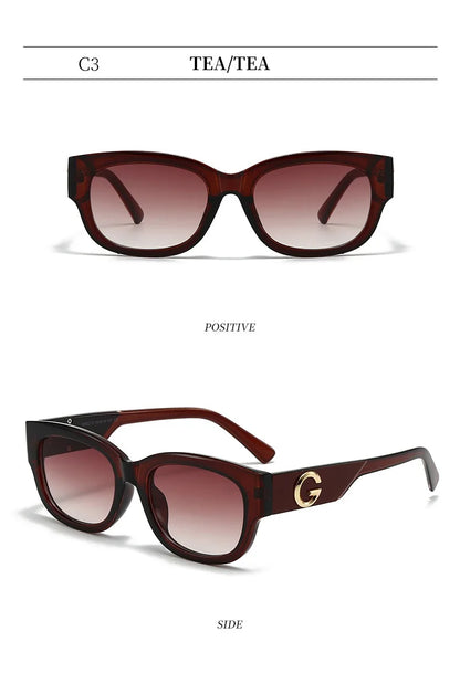 Luxury G Brand Women Sunglasses Stylish Square Men Glasses Trendy Fashion Unisex Designer Eyewear UV400