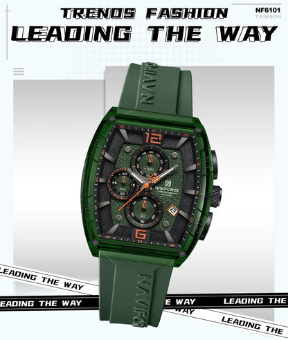 NAVIFORCE Original Watches for Men Waterproof Quartz Wristwatch Silicone Strap Luminous Date Male Watch Casual Reloj Hombre 2025