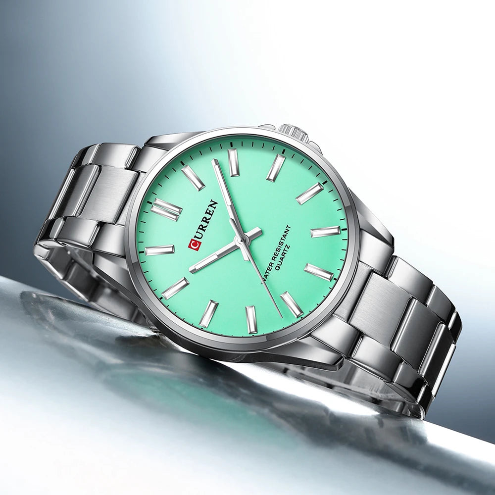 CURREN Classic Fashion Brand Watches for Men Business Quartz Luminous Hands Wristwatches with Stainless Steel Strap