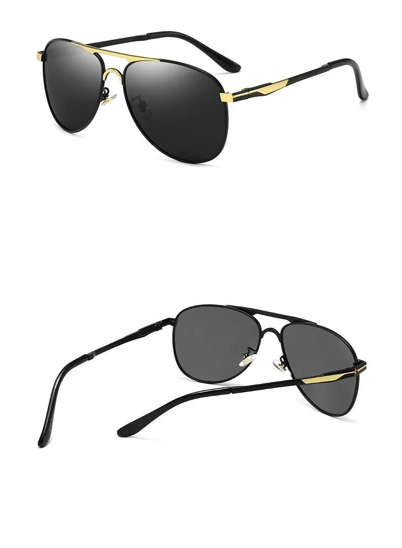 Luxury Pilot  Sunglasses Men Women Driving Fishing Retro Sun Glasses Brand Designer Male Metal Sunglasses For Man