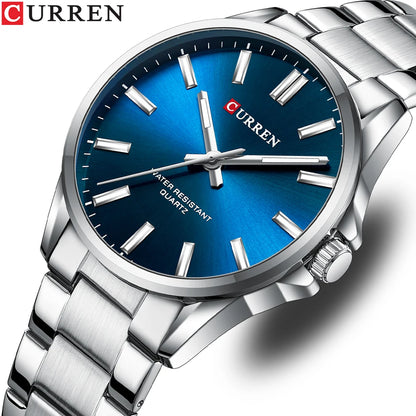 CURREN Classic Fashion Brand Watches for Men Business Quartz Luminous Hands Wristwatches with Stainless Steel Strap