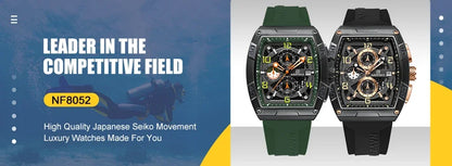 NAVIFORCE Original Watches for Men Waterproof Quartz Wristwatch Silicone Strap Luminous Date Male Watch Casual Reloj Hombre 2025
